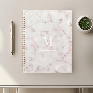 Rose Gold Marble Monogram Planner