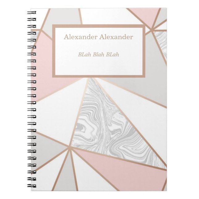 Rose Gold Marble NoteBook (Front)