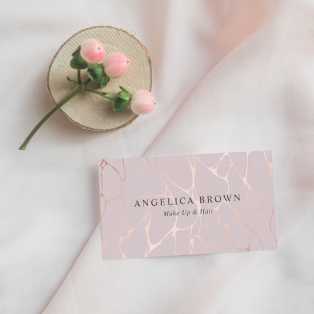 Rose Gold Marble Pattern Business Card (Creator Uploaded)