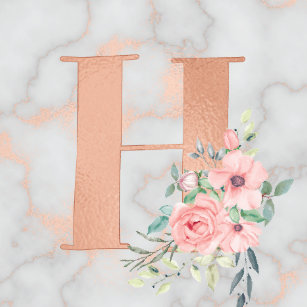 Monogram Gold Letter H Stickers Zazzle Au