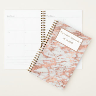 Rose Gold Marble Planner