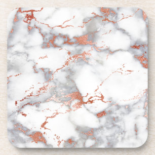 rose gold marble texture coaster