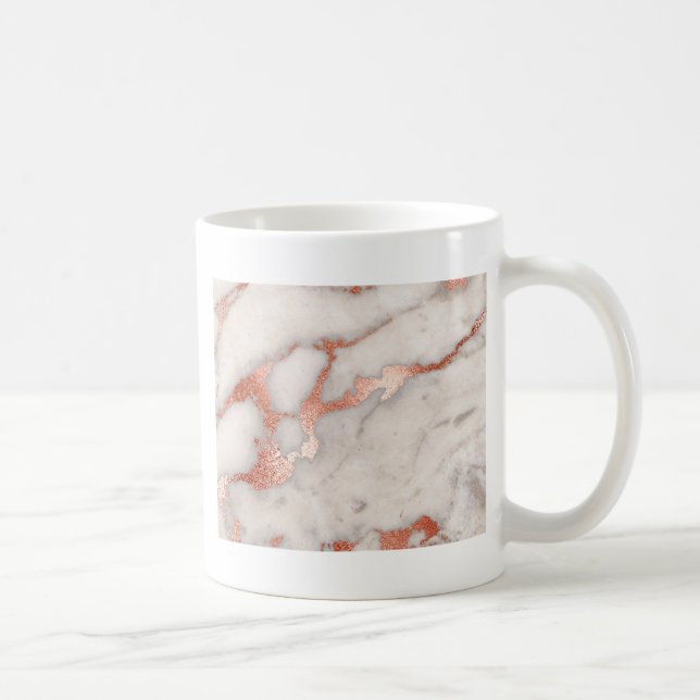Rose Gold Marble Texture Coffee Mug (Right)
