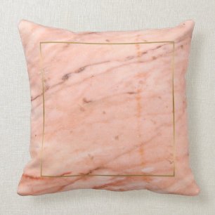 Rose-gold marble texture cushion