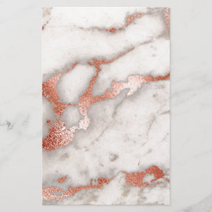 Rose Gold Marble Texture Stationery