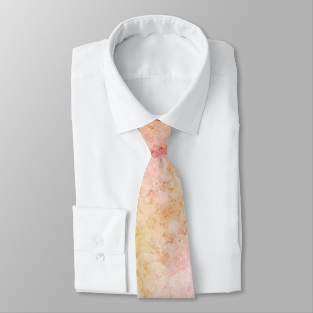 Rose Gold Marble Texture Tie (Tied)