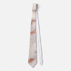 Rose Gold Marble Texture Tie