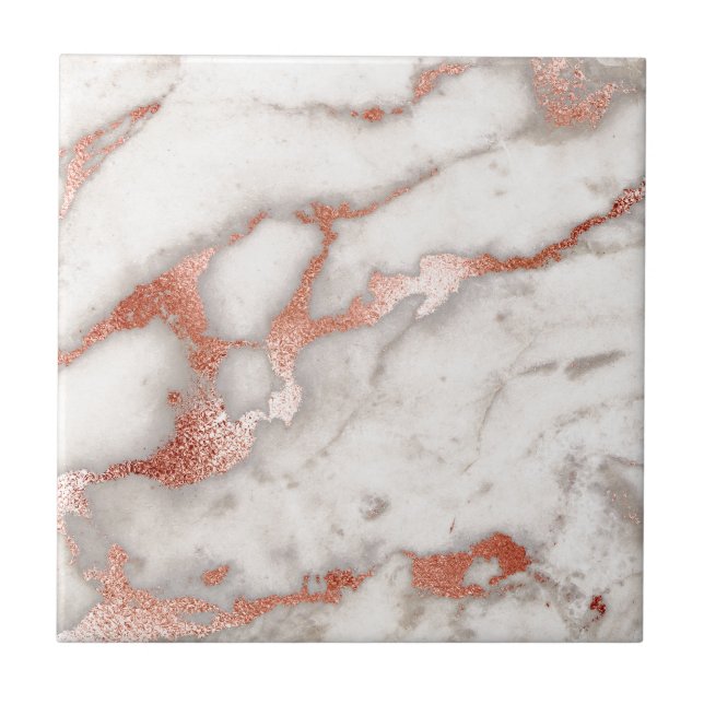 Rose Gold Marble Texture Tile (Front)