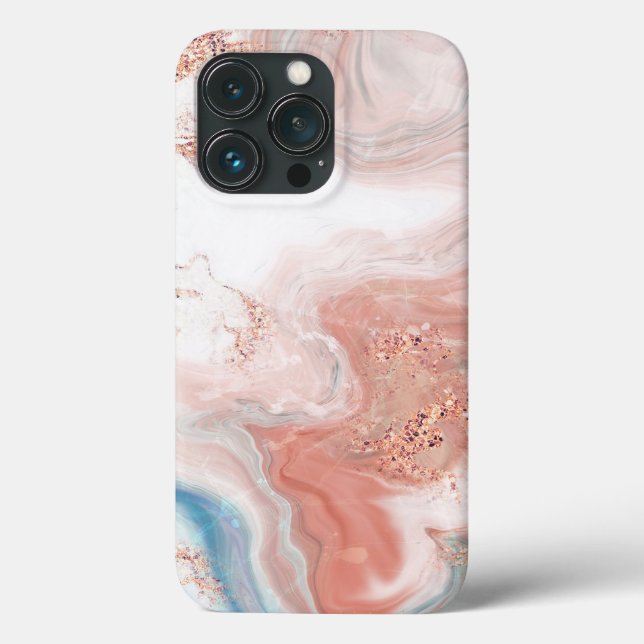 Rose Gold Marbled  Case-Mate iPhone Case (Back)