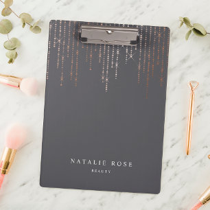 Rose Gold Marquee Personalised Clipboard