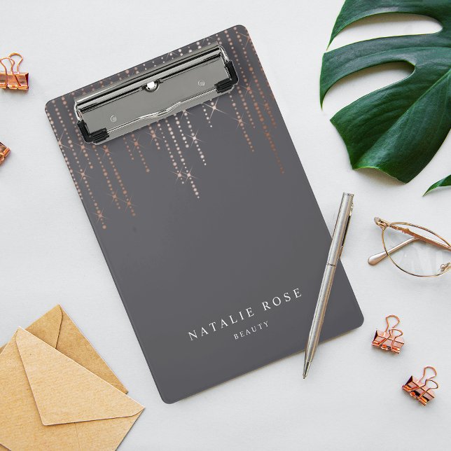 Rose Gold Marquee Personalised Mini Clipboard (Creator Uploaded)