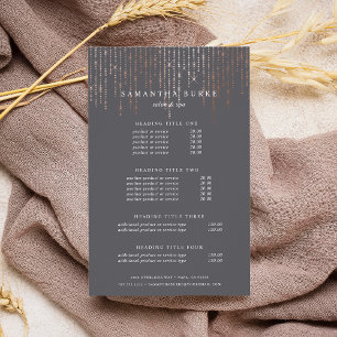 Rose Gold Marquee Pricing & Services Flyer