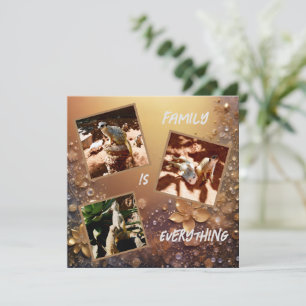 Rose Gold Meerkat Family Is Everything, Holiday Card