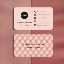 Rose Gold Metal Cube Hexagon Luxury Logo