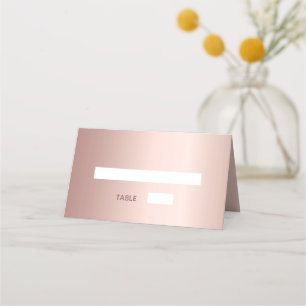 Rose gold metal elegant wedding place card