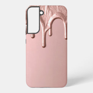 Rose Gold Metallic Drip Samsung Galaxy Case
