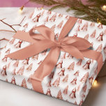 Rose Gold Metallic Look Christmas Trees Wrapping Paper<br><div class="desc">This design may be personalised in the area provided by changing the photo and/or text. Or it can be customised by choosing the click to customise further option and delete or change the colour of the background, add text, change the text colour or style, or delete the text for an...</div>