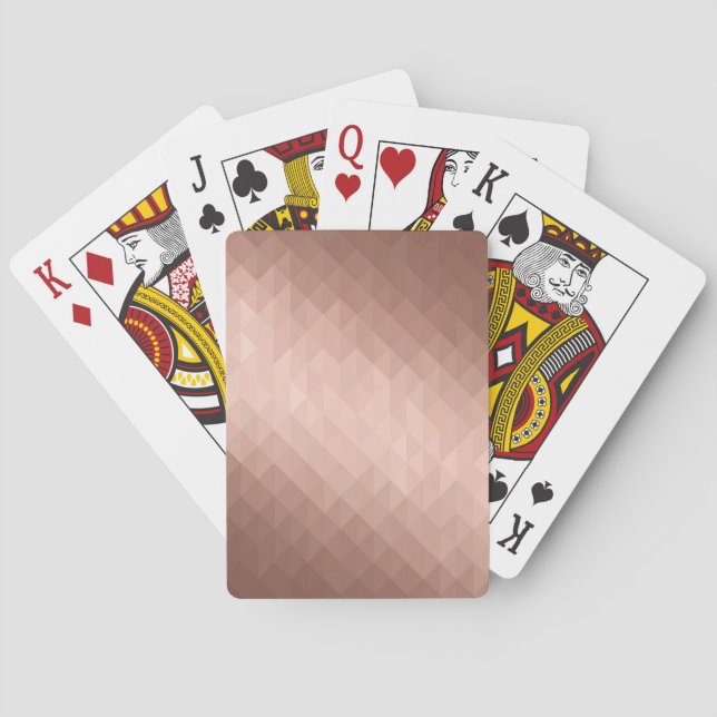 Rose gold metallic trendy chic design playing cards (Back)