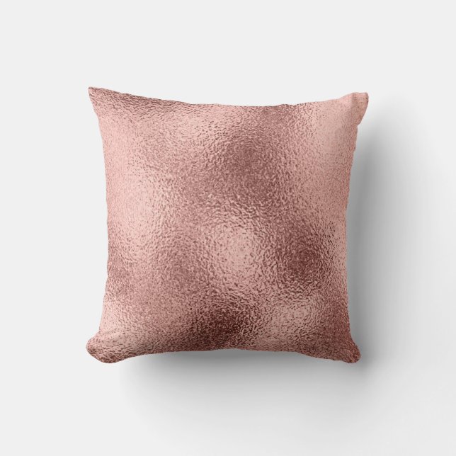 Rose Gold Metallic: Vintage Shine. Cushion (Front)