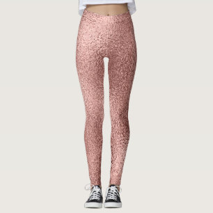 Rose Gold Metallic: Vintage Shine. Leggings