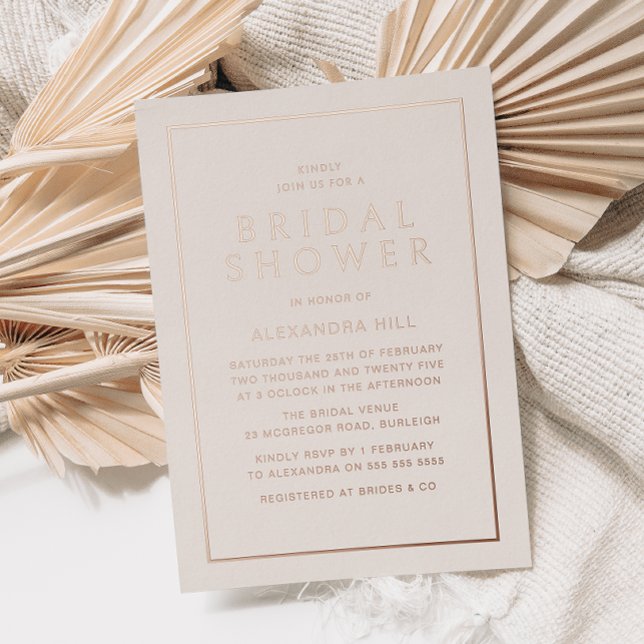 Rose Gold Minimal Modern Bridal Shower (Creator Uploaded)