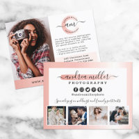 Rose Gold Minimalist Photographer Marketing Photo