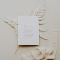 Rose Gold Minimalist Wedding Directions