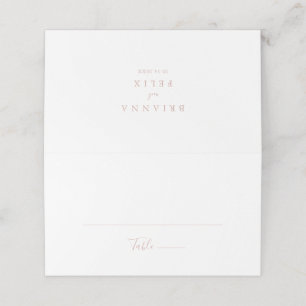 Rose Gold Minimalist Wedding Place Card