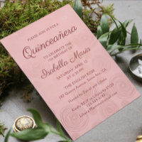 Rose Gold Modern Abstract Floral | Quinceañera
