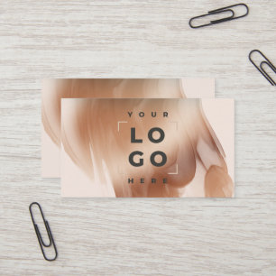 Rose gold modern elegant watercolor  business card
