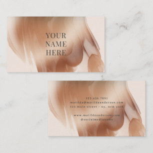 Rose gold modern elegant watercolor  business card