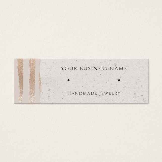 Rose Gold Modern Stud Earring Display Cards (Front)
