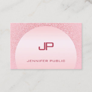 Rose Gold Monogram Modern Elegant Template Business Card