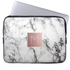 rose gold monogram on marble
