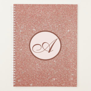 Rose Gold Monogrammed Elegant Planner
