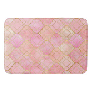 Rose Gold Moroccan  Bath Mat