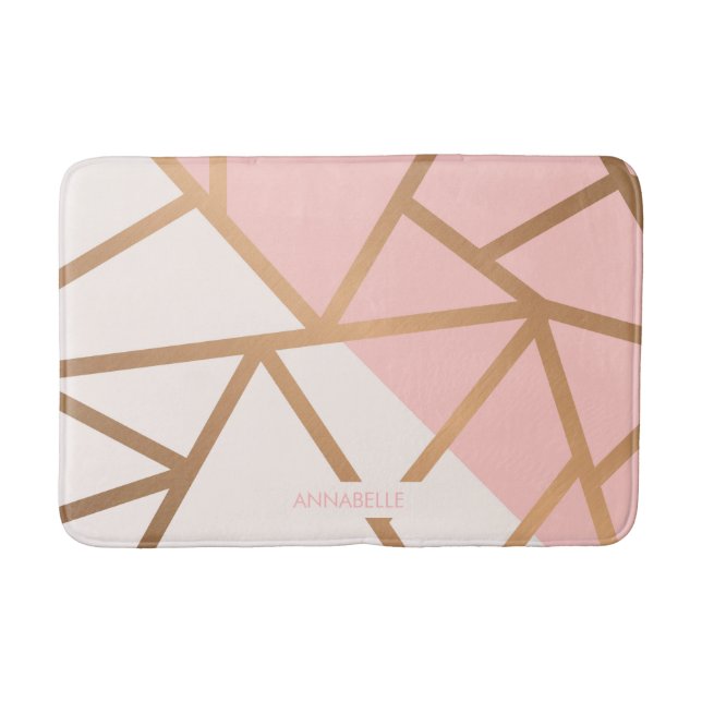 Rose Gold Mosaic Bath Mat (Front)