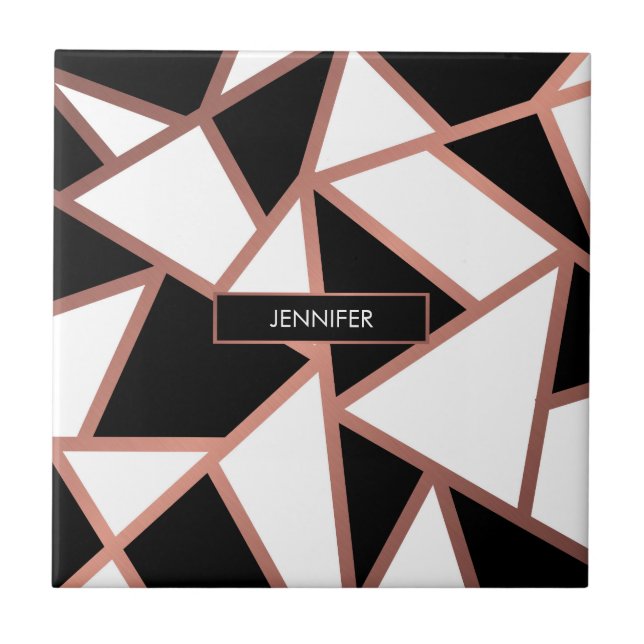 Rose Gold Mosaic Ceramic Tile (Front)