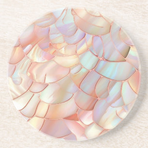 Rose gold mother of pearl  coaster