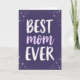 Rose Gold Mum Stars Card