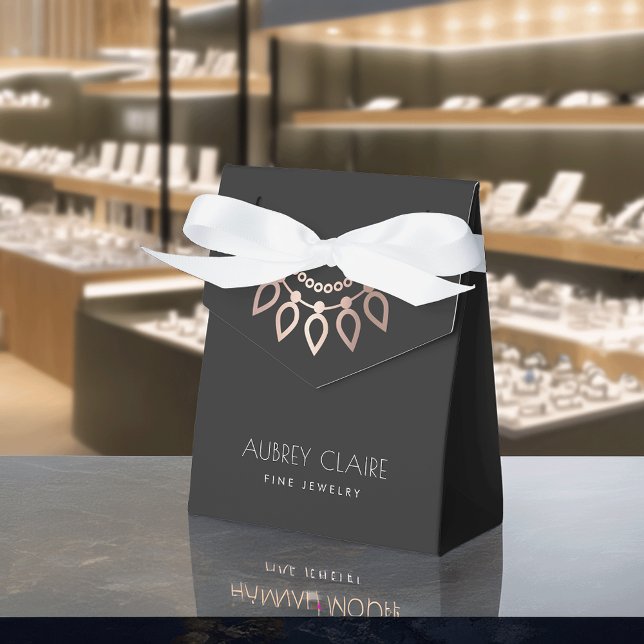 Rose Gold Necklace Logo | Jewellery Designer Box (Creator Uploaded)