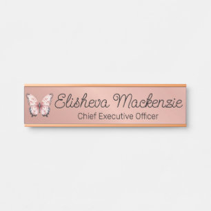 Rose Gold Office Door Sign Signs Name Plate