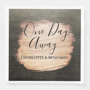Rose Gold Oil Paint One Day Away Rehearsal  Napkin