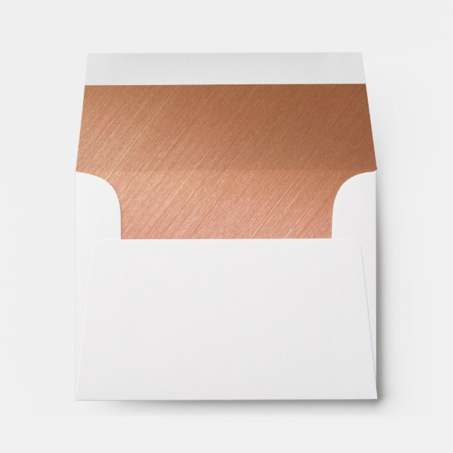 Rose Gold on Textured Back Thank you/RSVP Envelope (Back (Bottom))