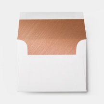 Rose Gold on Textured Back Thank you/RSVP Envelope