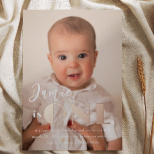 Rose Gold ONE First Birthday Photo