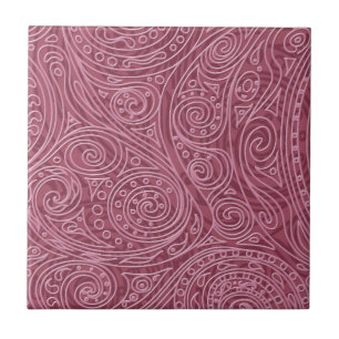 Rose Gold Openwork Spiral Pattern Ceramic Tile