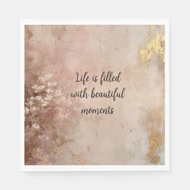 Rose Gold Paint Napkin (Front)