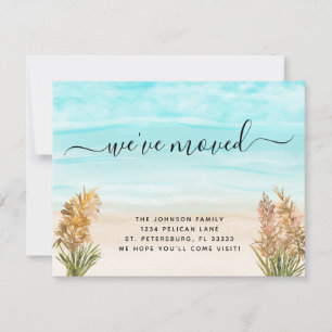 Rose Gold Pampas Grass Sandy Beach New Address Announcement