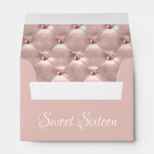 Rose Gold Paris Sweet Sixteen Birthday Party Envelopes